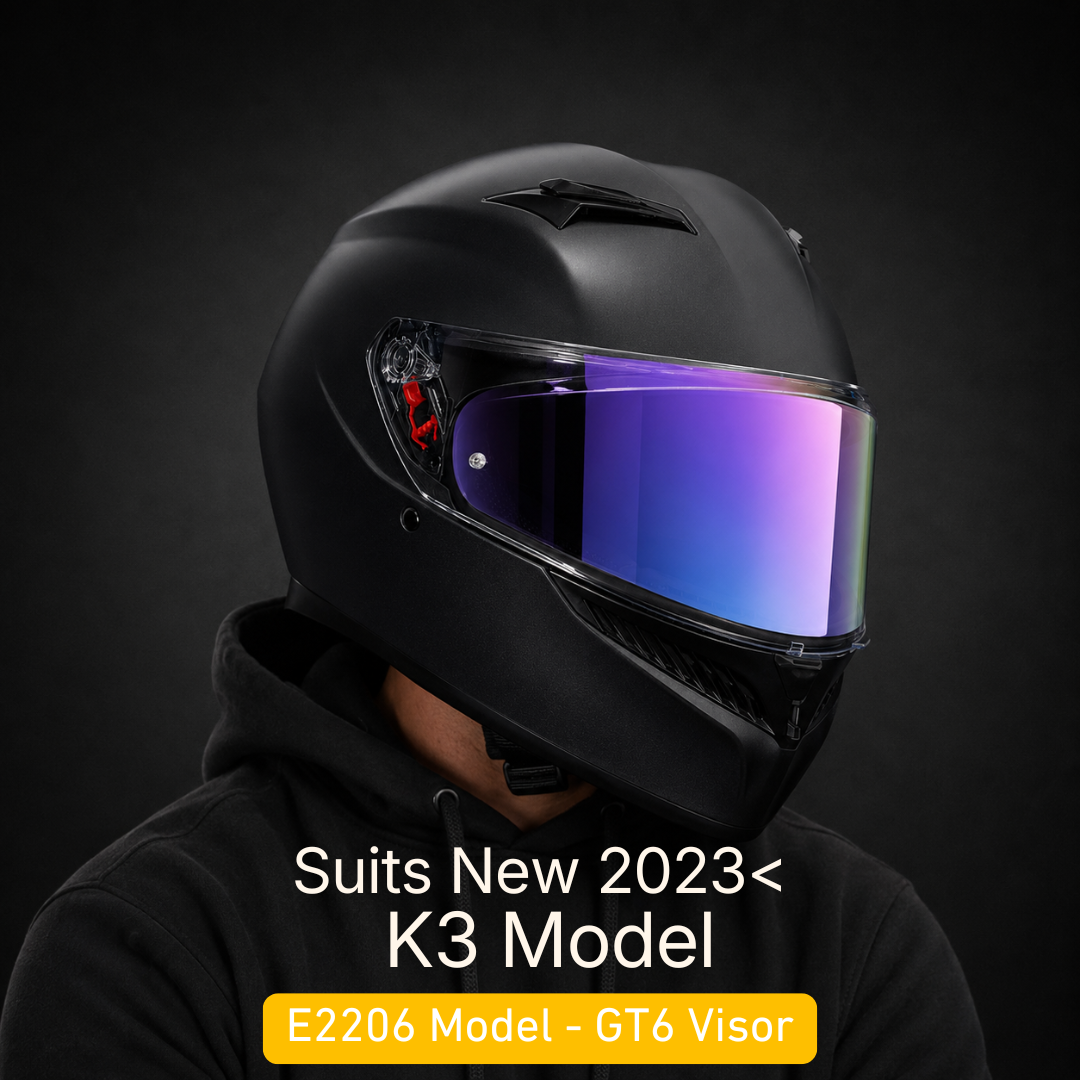 GT6-Style Replacement Visor for AGV Helmets
