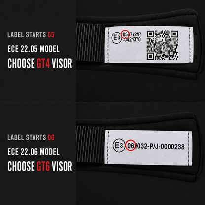 GT4-Style Replacement Visor for AGV Helmets