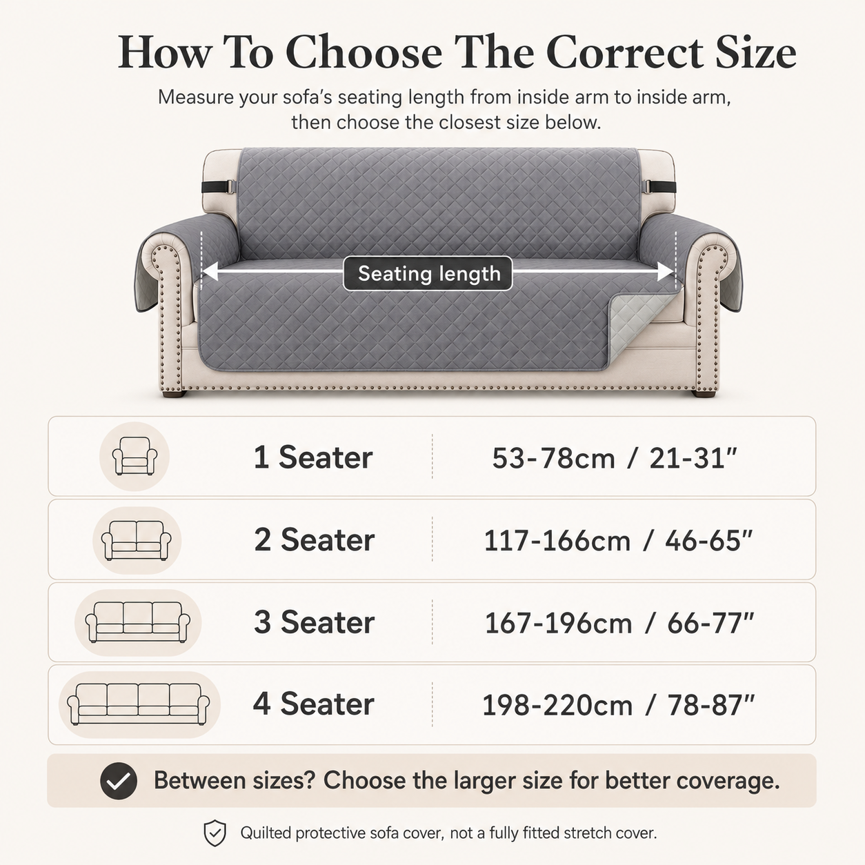 Protective & Water-Resistant Quilted Sofa Cover