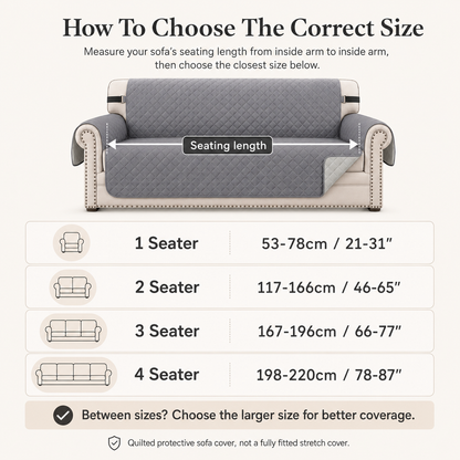 Protective & Water-Resistant Quilted Sofa Cover