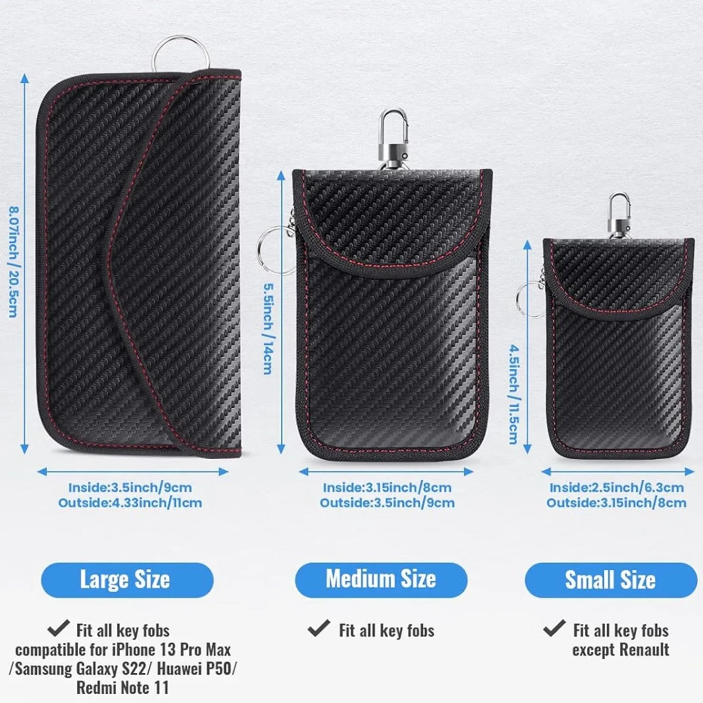 Signal-Blocking RFID Faraday Pouch - Theft Proetction